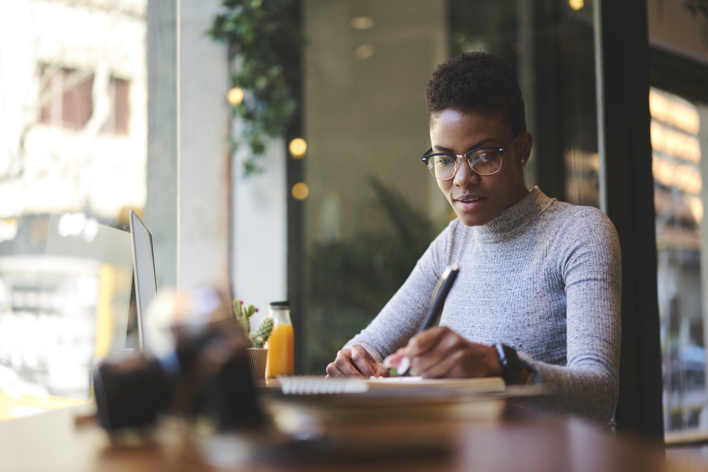 female photographer working