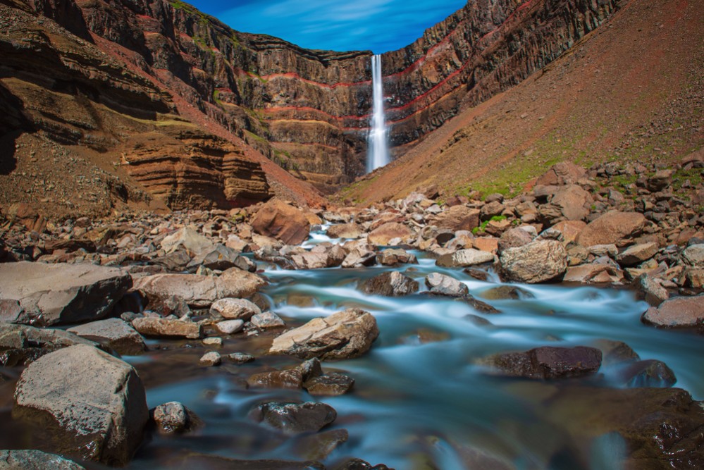 Hengifoss Waterfall in Eastern Iceland