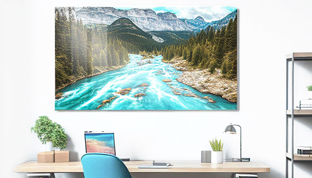 lumaprints metal print on wall